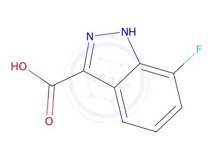 Chemical structure of 7-Fluoro-1H-indazole-3-carboxylic acid