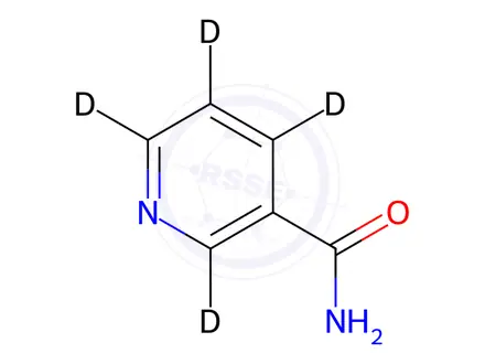 Chemical structure of Nicotinamide-[D4]