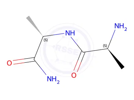 Chemical structure of (S)-2-amino-N-((S)-1-amino-1-oxopropan-2-yl)propanamide