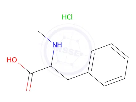Chemical structure of N-Alpha-methyl-L-phenylalanine, HCl