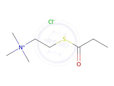 Chemical structure of N,N,N-trimethyl-2-(propionylthio)ethan-1-aminium chloride