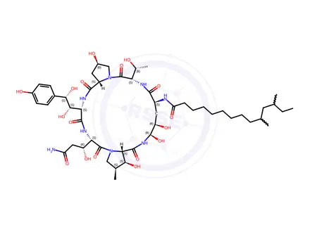 Chemical structure of Micafungin Sodium Impurity 12 (Pneumocandin A0)