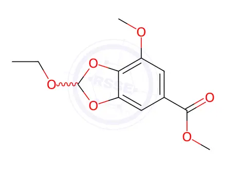 Chemical structure of Methyl 2-ethoxy-7-methoxybenzo[d][1,3]dioxole-5-carboxylate