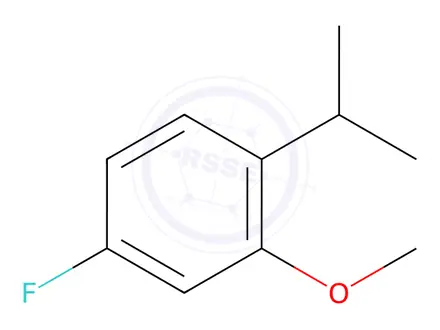 Chemical structure of Benzene, 4-fluoro-2-methoxy-1-(1-methylethyl)-
