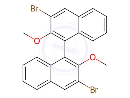 Chemical structure of (S)-3,3'-Dibromo-2,2'-dimethoxy-1,1'-binaphthalene