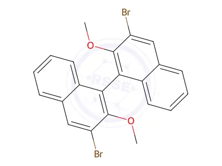 Chemical structure of 3,3'-Dibromo-2,2'-dimethoxy-1,1'-binaphthalene