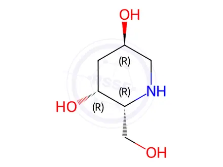Chemical structure of (2R,3R,5R)-2-(Hydroxymethyl)-3,5-piperidinediol