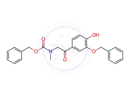 Chemical structure of Benzyl (2-(3-(benzyloxy)-4-hydroxyphenyl)-2-oxoethyl)(methyl)carbamate