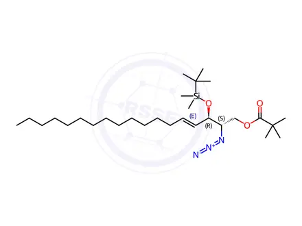 Chemical structure of (2S,3R,4E)-2-Azido-3-(tert-butyldimethylsilyl)-1-pivaloyl-erythro-sphingosine