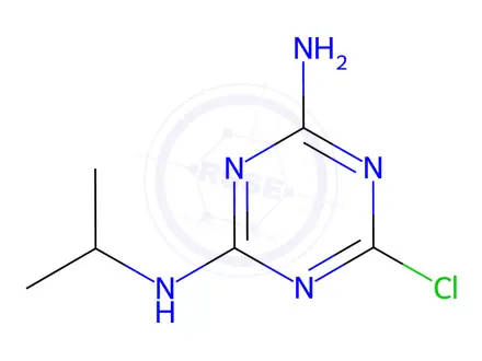 Chemical structure of Atrazine-desethyl in methanol