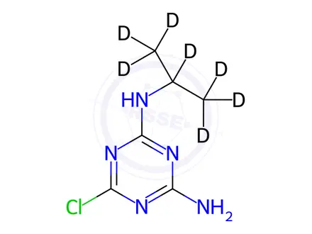 Chemical structure of Atrazine-desethyl-d7 Solution in Acetone