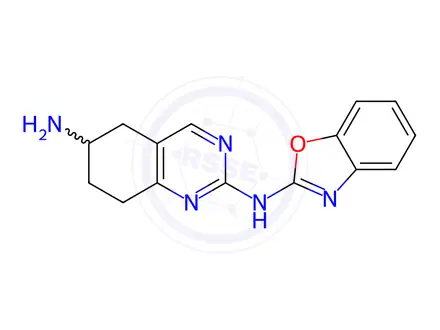 Chemical structure of N2-(benzo[d]oxazol-2-yl)-5,6,7,8-tetrahydroquinazoline-2,6-diamine