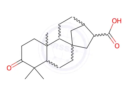 Chemical structure of ent-3-Oxokauran-17-oic Acid
