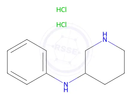 Chemical structure of N-Phenylpiperidin-3-amine dihydrochloride