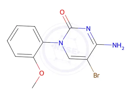 Chemical structure of 4-Amino-5-bromo-1-(2-methoxyphenyl)pyrimidin-2(1H)-one