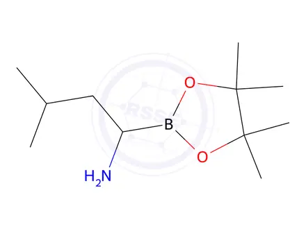 Chemical structure of 3-Methyl-1-(4,4,5,5-tetramethyl-1,3,2-dioxaborolan-2-yl)butan-1-amine 2,2,2-trifluoroacetate
