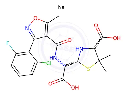 Chemical structure of Flucloxacillin sodium Impurity 23