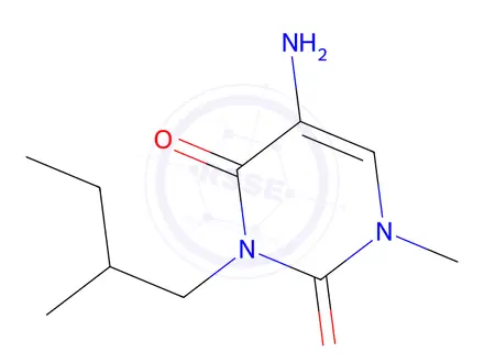 Chemical structure of 5-Amino-1-methyl-3-(2-methylbutyl)pyrimidine-2,4(1h,3h)-dione