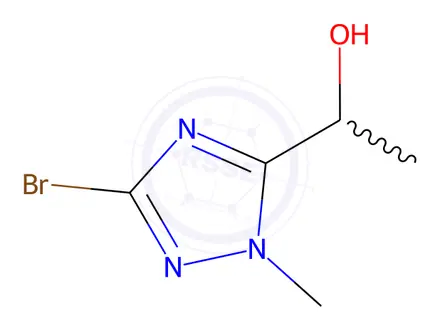 Chemical structure of 3-Bromo-alpha-1-dimethyl-1H-1,2,4-triazole-5-methanol