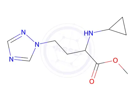Chemical structure of Methyl 2-(cyclopropylamino)-4-(1h-1,2,4-triazol-1-yl)butanoate