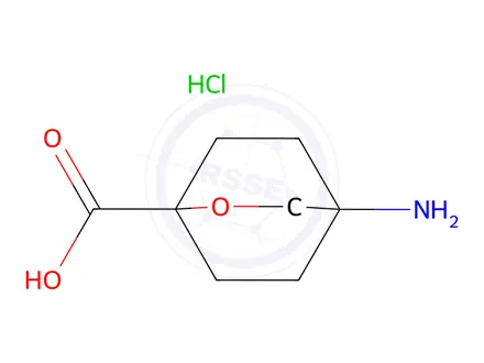 Chemical structure of 4-Amino-2-oxabicyclo[2.2.2]Octane-1-carboxylic acid hydrochloride
