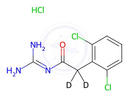 Chemical structure of Guanfacine-α,α-d2 HCl