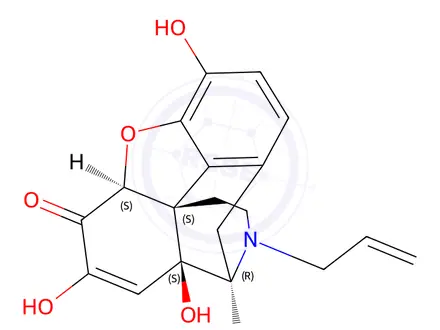 Chemical structure of (4R,4aS,7aS,12bS)-3-allyl-4a,6,9-trihydroxy-2,3,4,4a-tetrahydro-1H-4,12-methanobenzofuro[3,2-e]isoquinolin-7(7aH)-one
