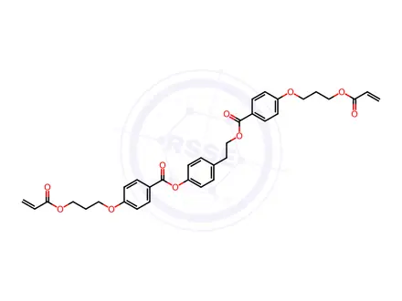 Chemical structure of 4-[2-[[4-[3-[(1-Oxo-2-propen-1-yl)oxy]propoxy]benzoyl]oxy]ethyl]phenyl 4-[3-[(1-oxo-2-propen-1-yl)oxy]propoxy]benzoate