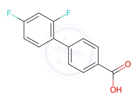 Chemical structure of 2',4'-Difluoro-[1,1'-biphenyl]-4-carboxylic Acid
