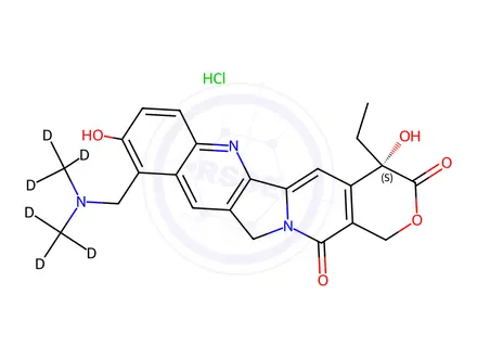 Chemical structure of Topotecan-d6 Hydrochloride