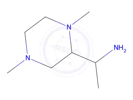 Chemical structure of 1-(1,4-dimethylpiperazin-2-yl)ethan-1-amine