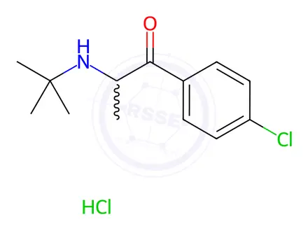 Chemical structure of Bupropion Impurity A HCl