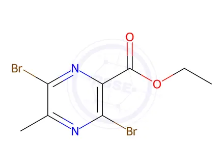 Chemical structure of Ethyl 3,6-dibromo-5-methylpyrazine-2-carboxylate