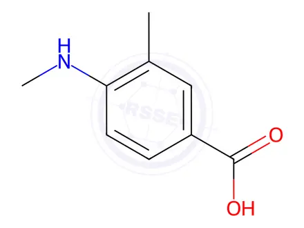 Chemical structure of 3-Methyl-4-(methylamino)benzoic acid
