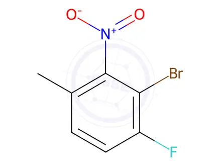 Chemical structure of 2-Bromo-1-fluoro-4-methyl-3-nitrobenzene