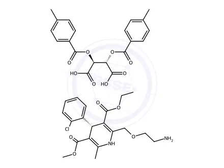 Chemical structure of (S)-Amlodipine Di-p-toluoyl-D-tartrate