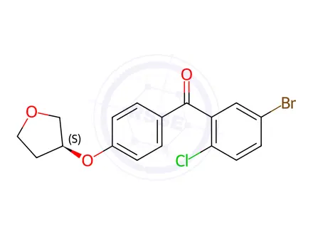 Chemical structure of 5-Bromo Keto THF Impurity