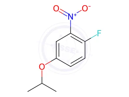 Chemical structure of Benzene, 1-fluoro-4-(1-methylethoxy)-2-nitro-