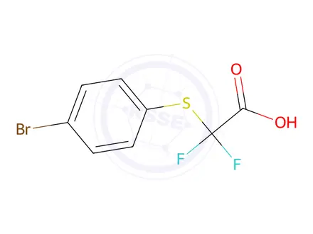 Chemical structure of 2-((4-Bromophenyl)thio)-2,2-difluoroacetic acid
