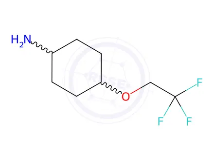 Chemical structure of cis-4-(2,2,2-Trifluoro-ethoxy)-cyclohexylamine
