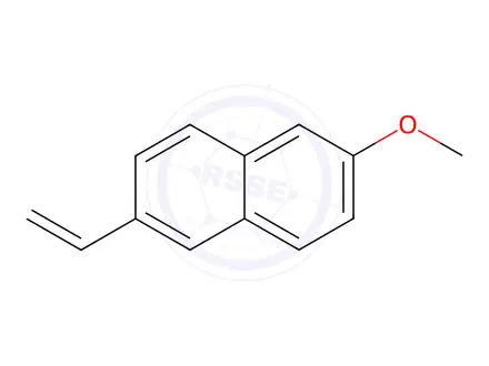 Chemical structure of 2-Methoxy-6-Vinylnaphthalene