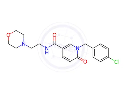 Chemical structure of 1-(4-chlorobenzyl)-N-(2-morpholinoethyl)-6-oxo-1,6-dihydro-3-pyridinecarboxamide