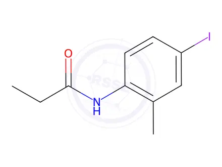 Chemical structure of N-(4-iodo-2-methylphenyl)propionamide
