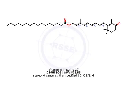 Chemical structure of Vitamin A Impurity 27