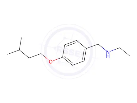 Chemical structure of N-[4-(Isopentyloxy)benzyl]-1-ethanamine