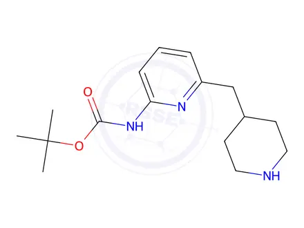 Chemical structure of tert-Butyl (6-(piperidin-4-ylmethyl)pyridin-2-yl)carbamate