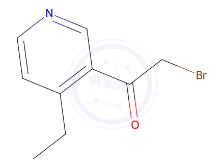 Chemical structure of 2-Bromo-1-(4-ethylpyridin-3-yl)ethanone