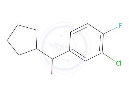 Chemical structure of (3-Chloro-4-fluorophenyl)(cyclopentyl)methanol