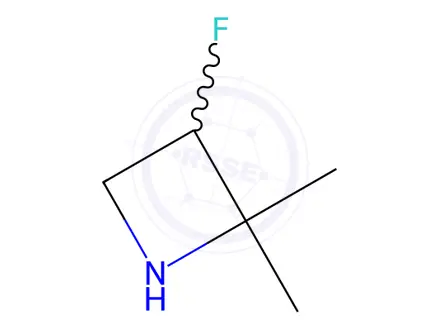 Chemical structure of Azetidine, 3-fluoro-2,2-dimethyl-