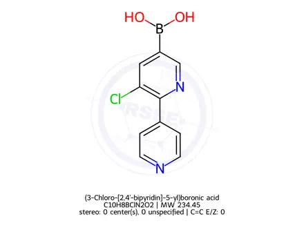 Chemical structure of (3-Chloro-[2,4'-bipyridin]-5-yl)boronic acid